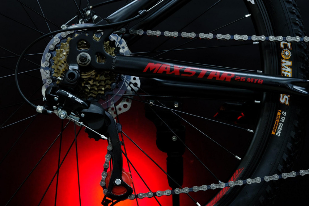 MAXSTAR 26" JUNIOR Матовый Чёрный/Красный