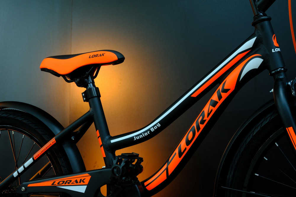 Lorak Junior 20 Boy Матовый Чёрный/Оранжевый