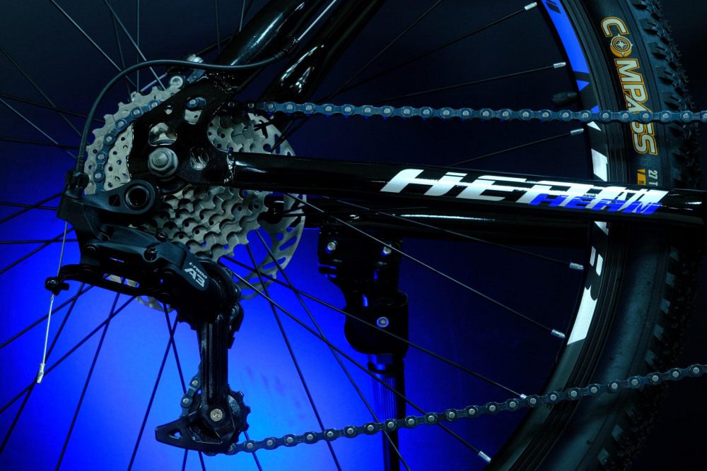 HEAM ALPHA 27,5 Cassete Чёрный/Синий глянец рама 21 (на рост 183-190)