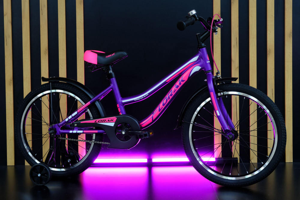 LORAK JUNIOR 20 Girl Black Матовый Фиолетовый/Розовый